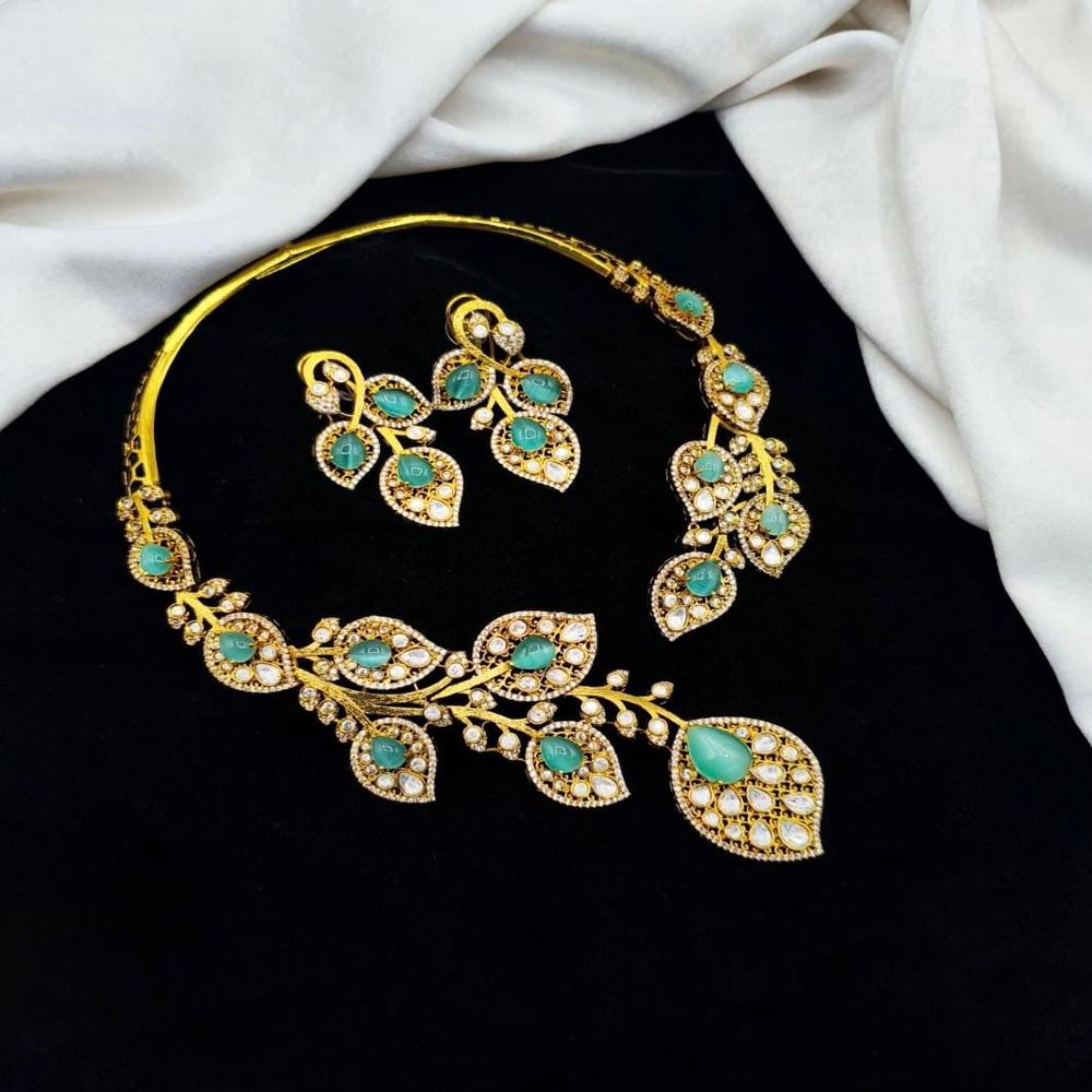 Dazzling Stone Necklace Set - Color: Multi