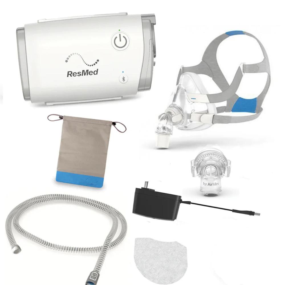 Resmed Airmini auto cpap machine with f20 mask with set-up pack