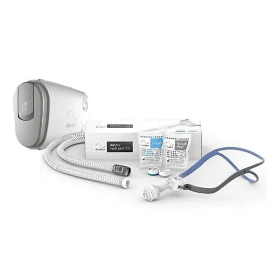 Resmed Airmini auto cpap machine with P10 mask and P10 set-up pack