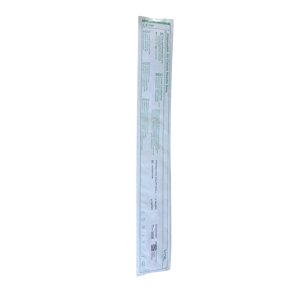 Plastic Green Disposable AV Fistula Needle Set