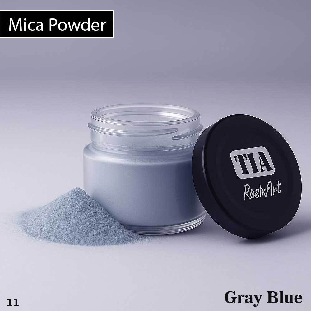 Grey Blue Mica Powder Pigment for Resin Art