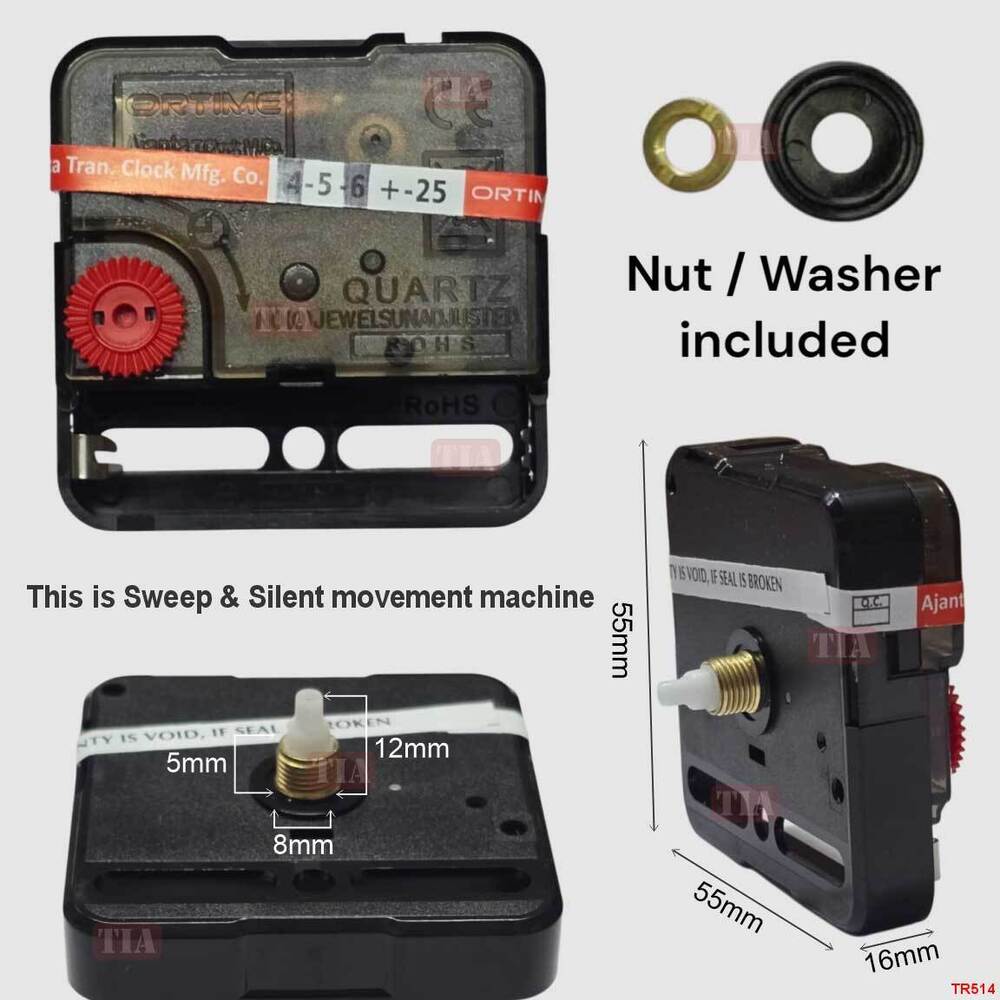 12mm Sweep and Silent Clock Machine