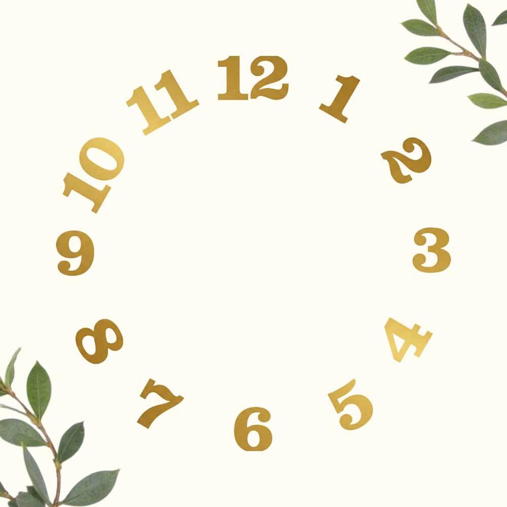 Golden Acrylic Cutting Numbers for Resin Art Clock