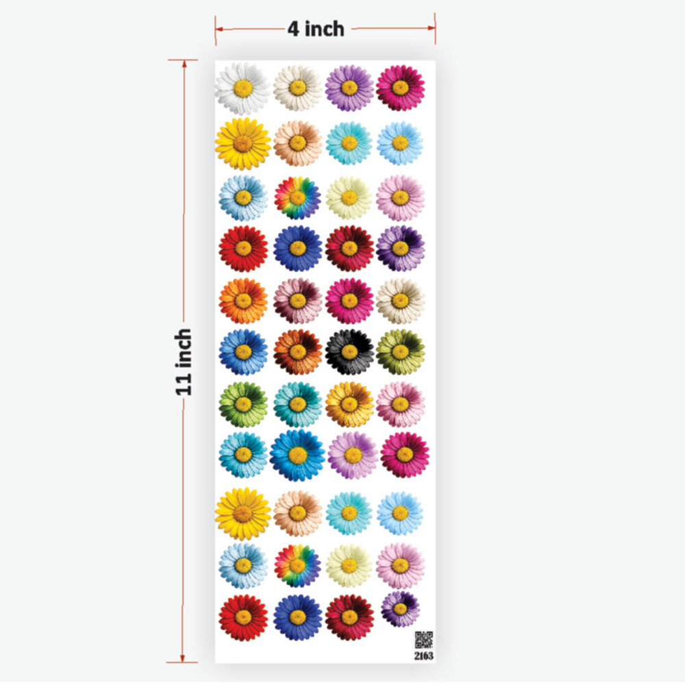 All Colour Daisy Flowers UVDTF Sticker