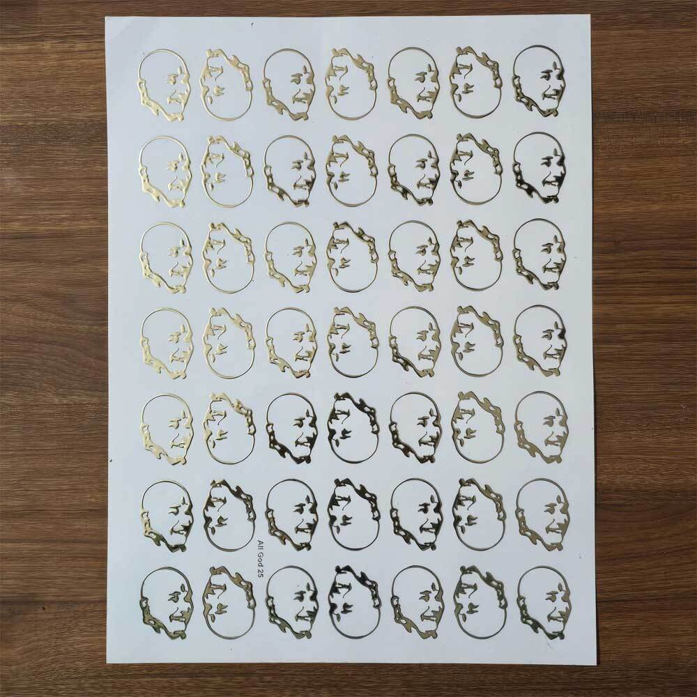 All God Embossed Insert Sticker Sheet