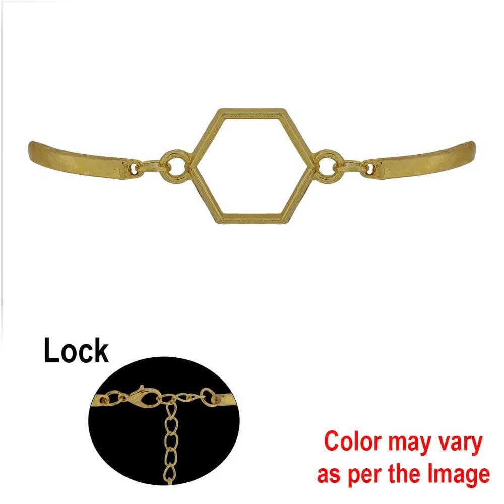 Bracelet Hexagon Base with Chain