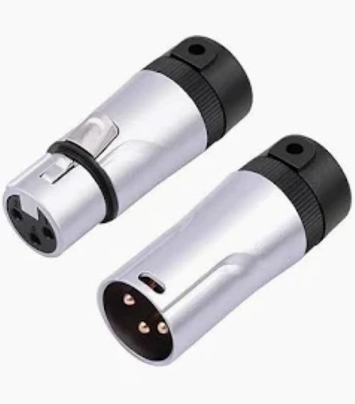 Xlr कपलर सभी प्रकार - जिंक अलॉय निकल प्लेटेड, 80x21x21mm, सिल्वर/ब्लैक | गोल्ड/सिल्वर प्लेटेड पिन्स, 3-5 पोल, Dc-10mhz, केबल माउंट