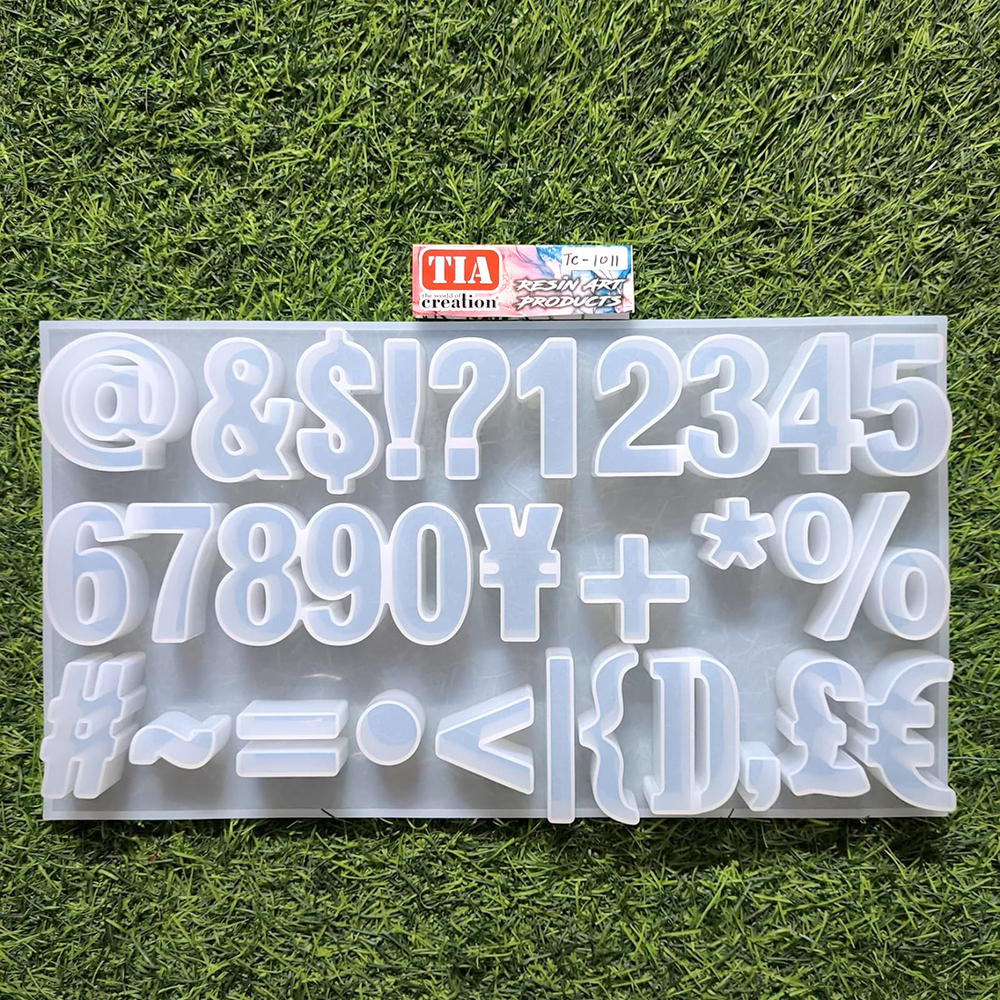 ABCD Alphabet 2 Inch NUMERIC Silicon Mould - Food Grade Silicone, 2 Inch, Vibrant Colors | Non-Stick, Microwave, Freezer, Dishwasher Safe