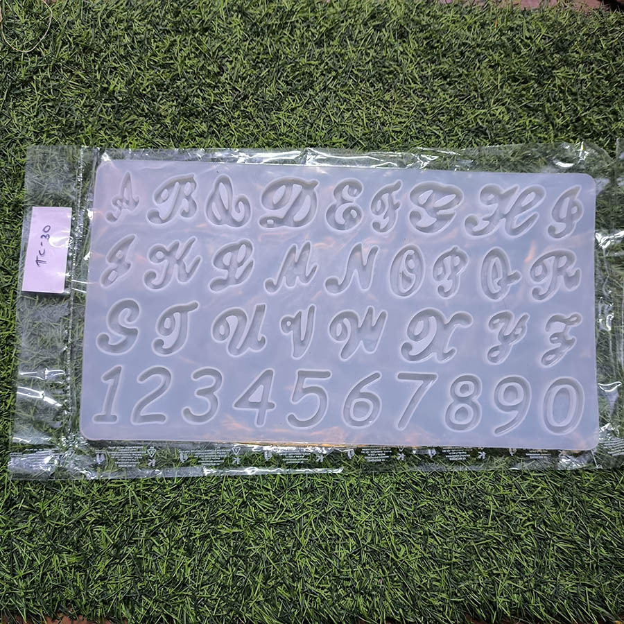 ABCD Alphabet Cursive Mould Silicon Mould
