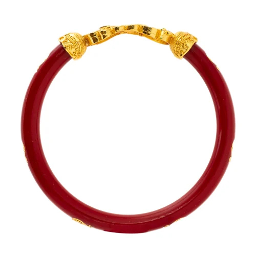 Lb 297 Ladies Red Bangle - High-quality Plastic, 2/4 Inch Diameter | Antique Style Fashion Statement For Weddings