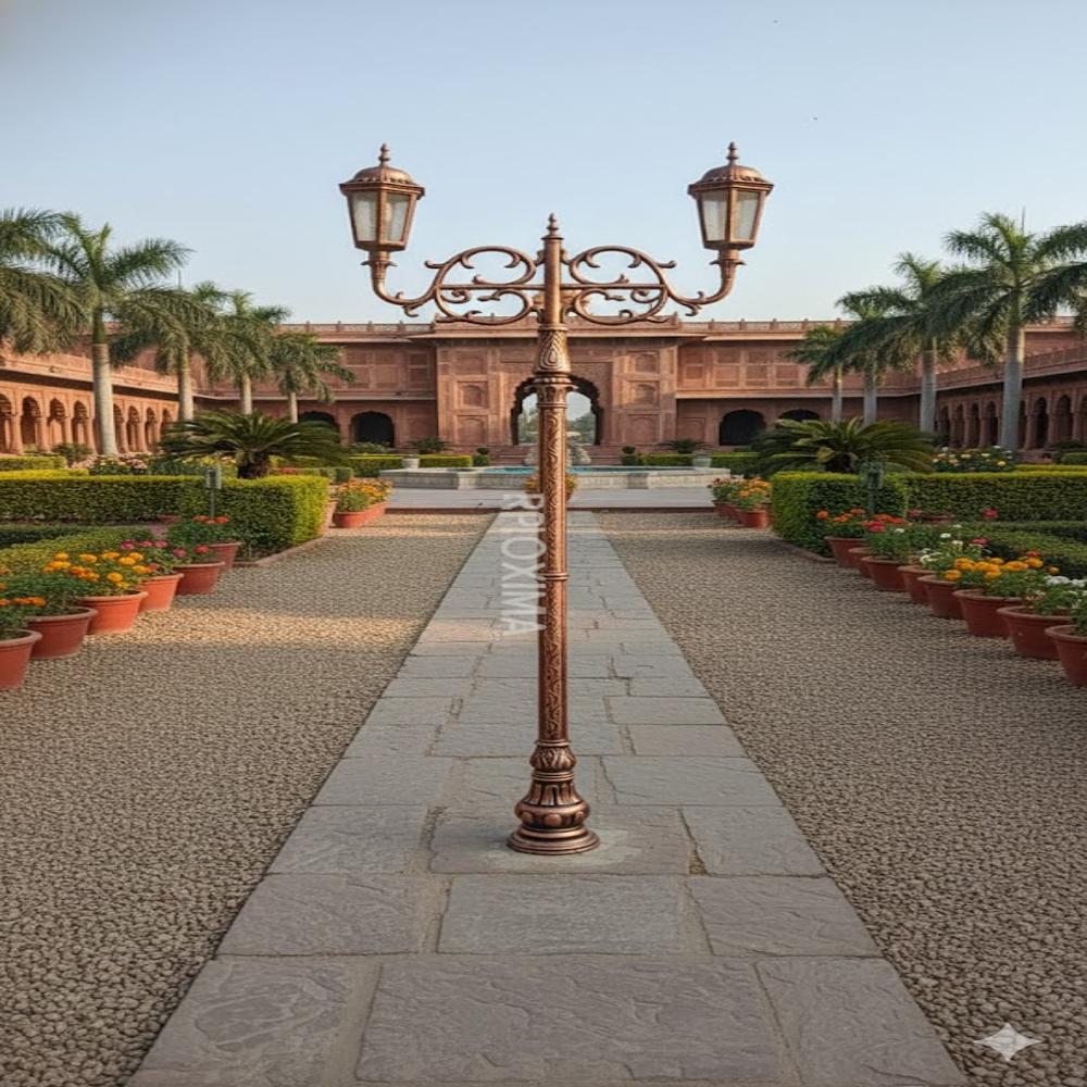 3 meter post top cast iron pole