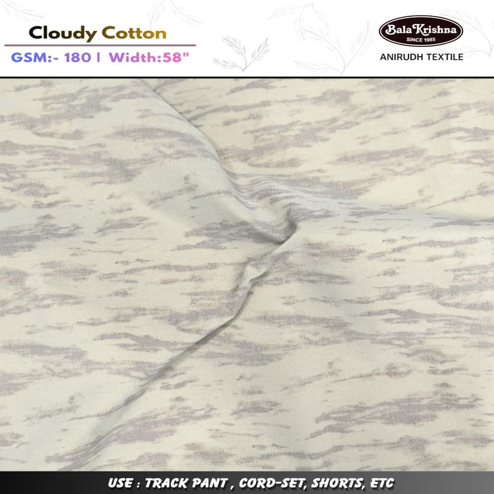 Cloudy Cotton - Polyester Lycra - Application: Garments
