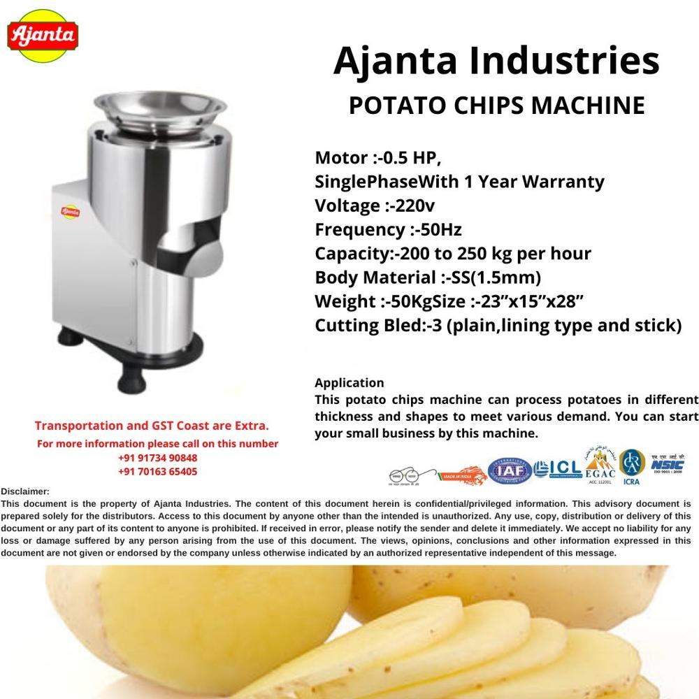 Potato Slicer Machine - Automation Grade: Semi-automatic