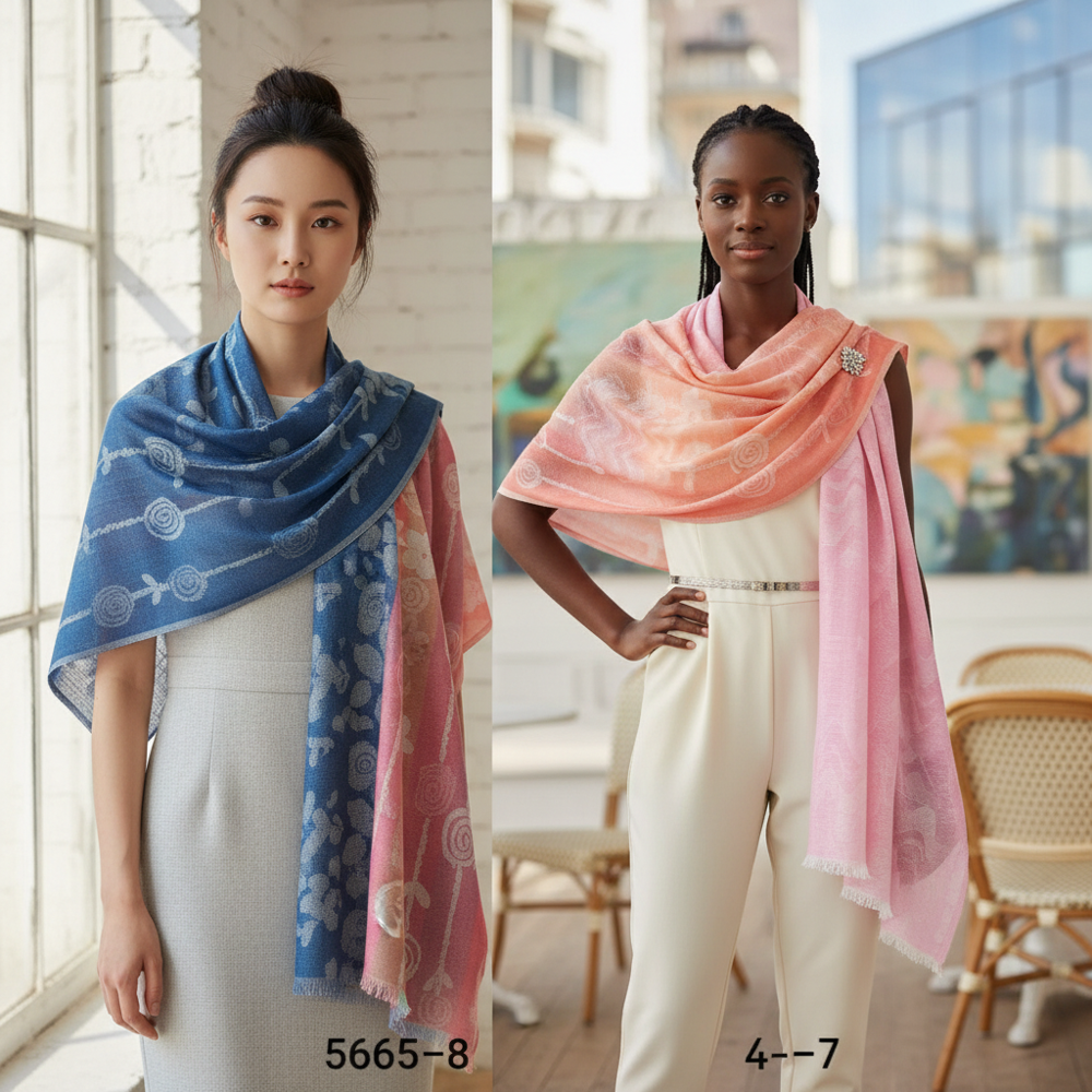 Pure Cotton Jacaurd Stoles