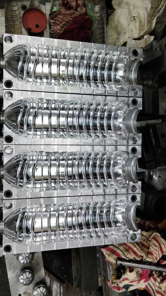 1ltr 4 Cavity Mould - High-Grade Steel Alloy, 1 Litre Cavities, Mirror Polish | Hot/Cold Runner, 500,000+ Shots, Water Cooling