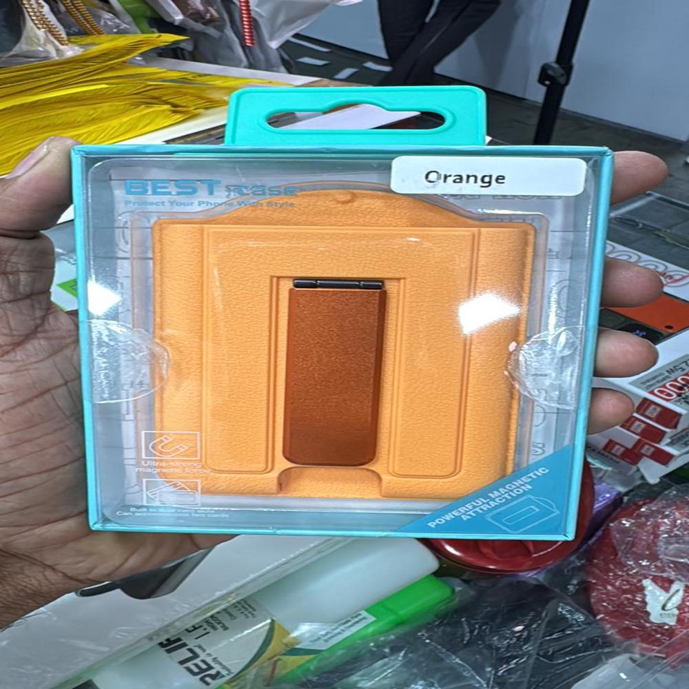 Magnetic Leather Wallet with Adjustable Phone Stand & Card Holder