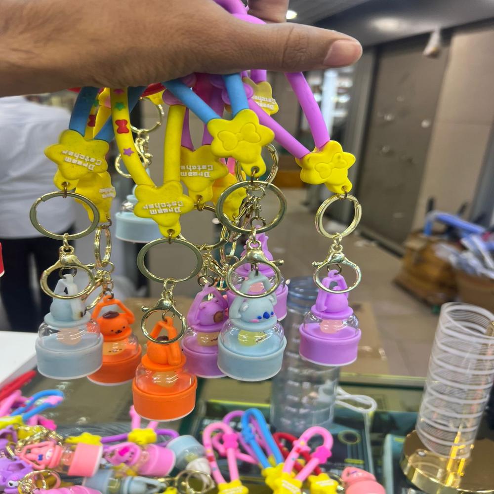 Cute Cartoon Lantern Silicone Keychain with Wristlet Strap