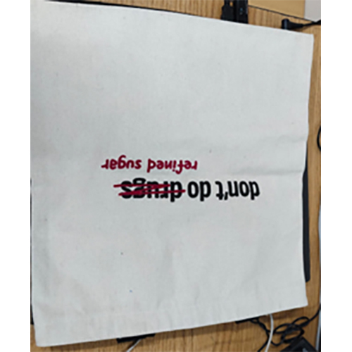 Raw Canvas TOTE with screenprint