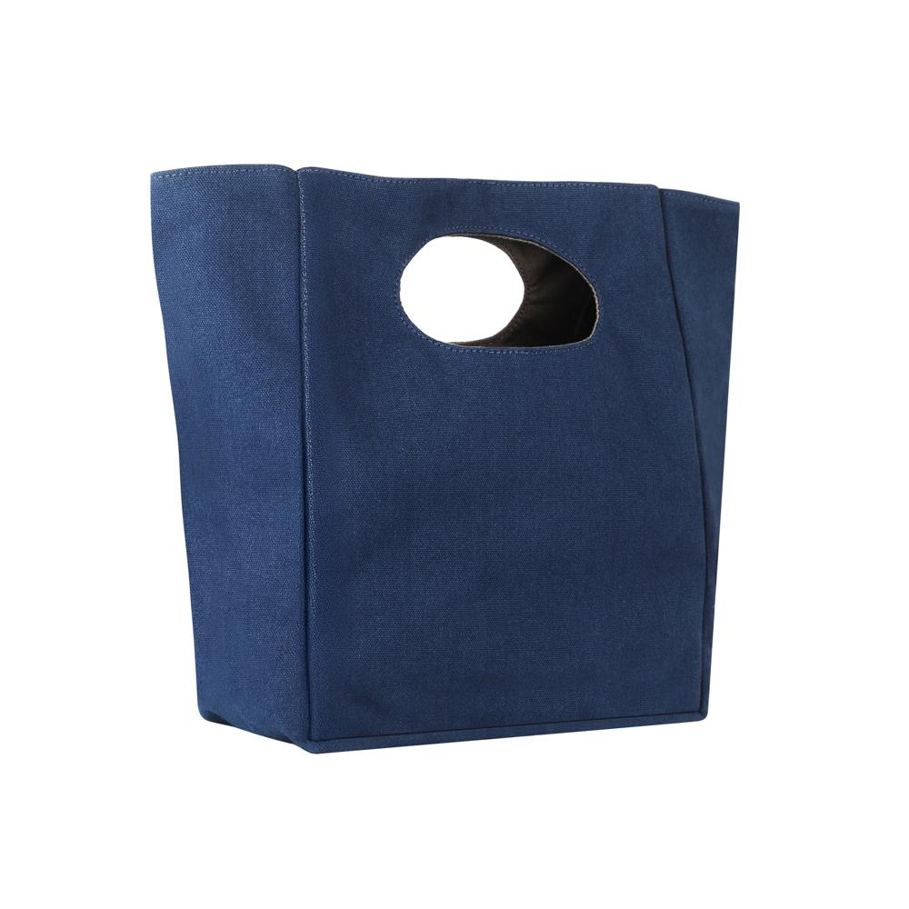Oval Bag - Synthetic Leather Fabric, 16x10x8 Inches, Black Blue | Water Resistant, Oval Silhouette, Customizable