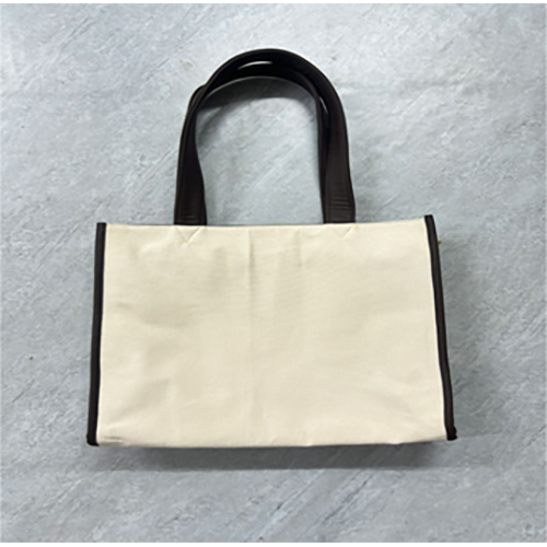 canvas and pu finish tote bag