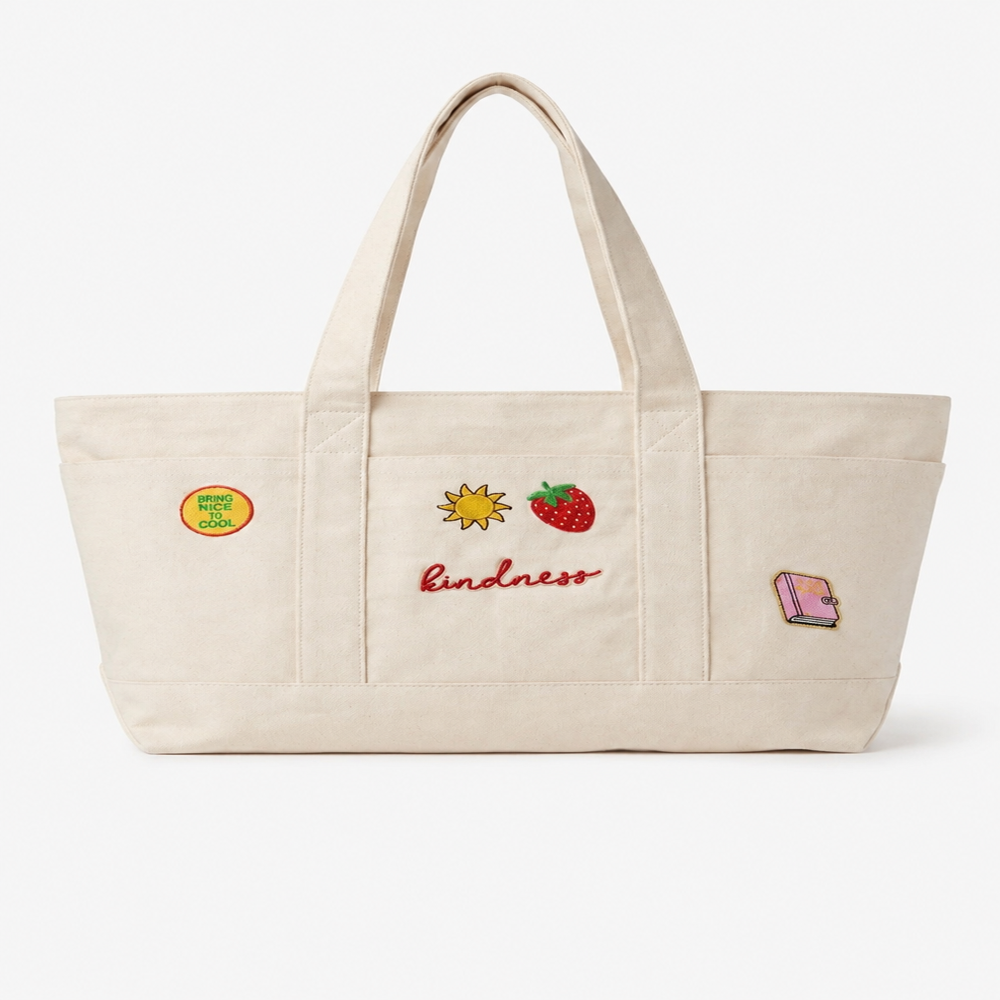 canvas tote bag with embroidery
