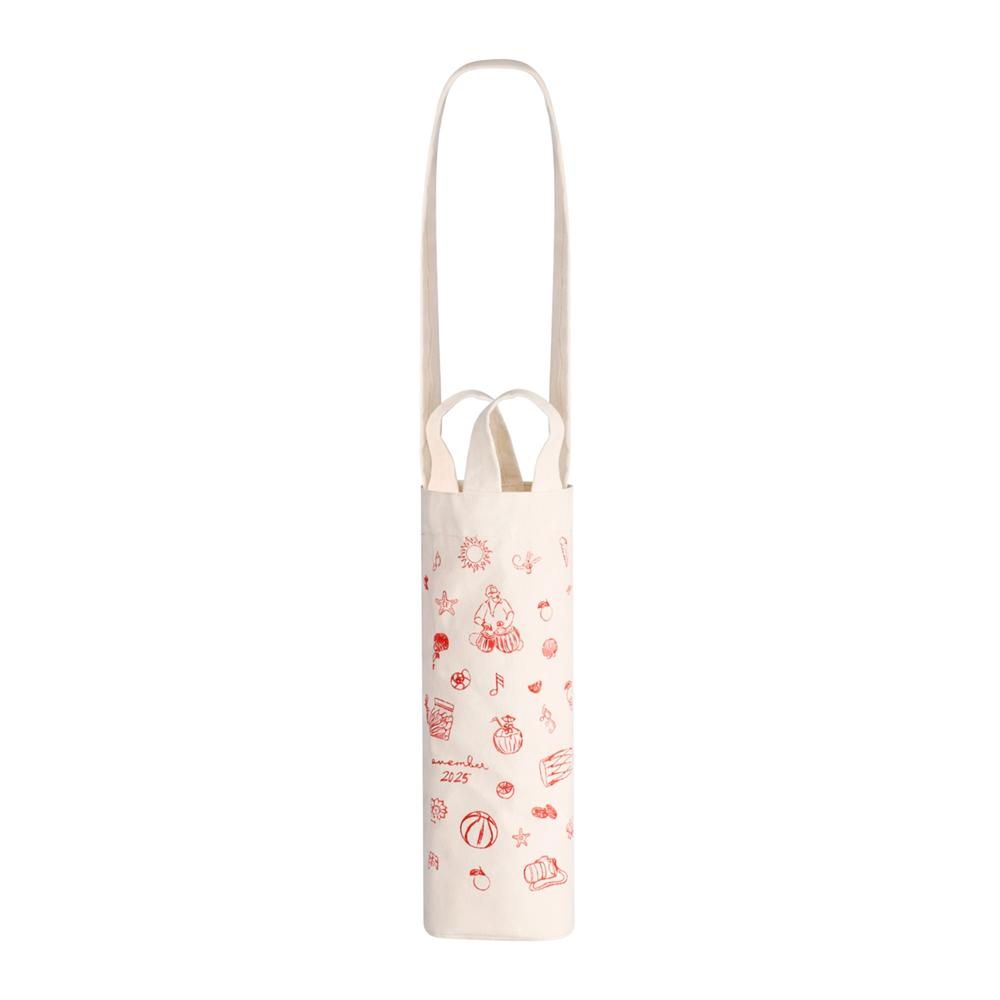Wi-ne Bottle Bag - Paper 36x12x8 Cm Burgundy Red With Gold, Matte Finish, Rope Handle Closure, Reusable Elegant Gift Bag