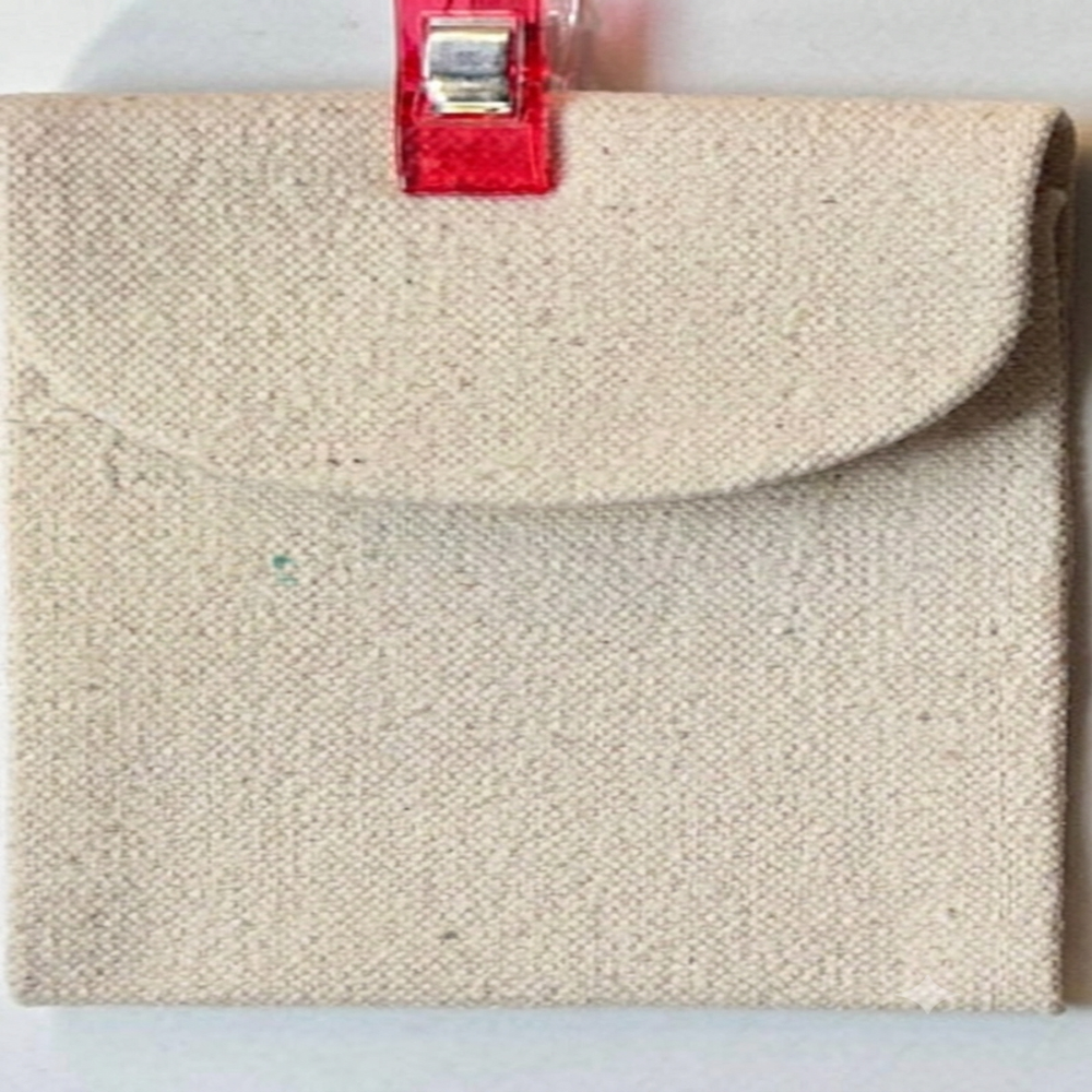Natural Canvas Flap Pouch