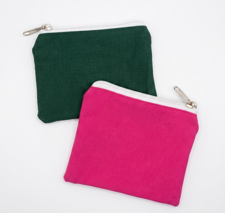 Coin Pouch Red - Synthetic Leather, 8 Cm Diameter, Matte Finish | Water-resistant, Single Compartment, Zipper Closure