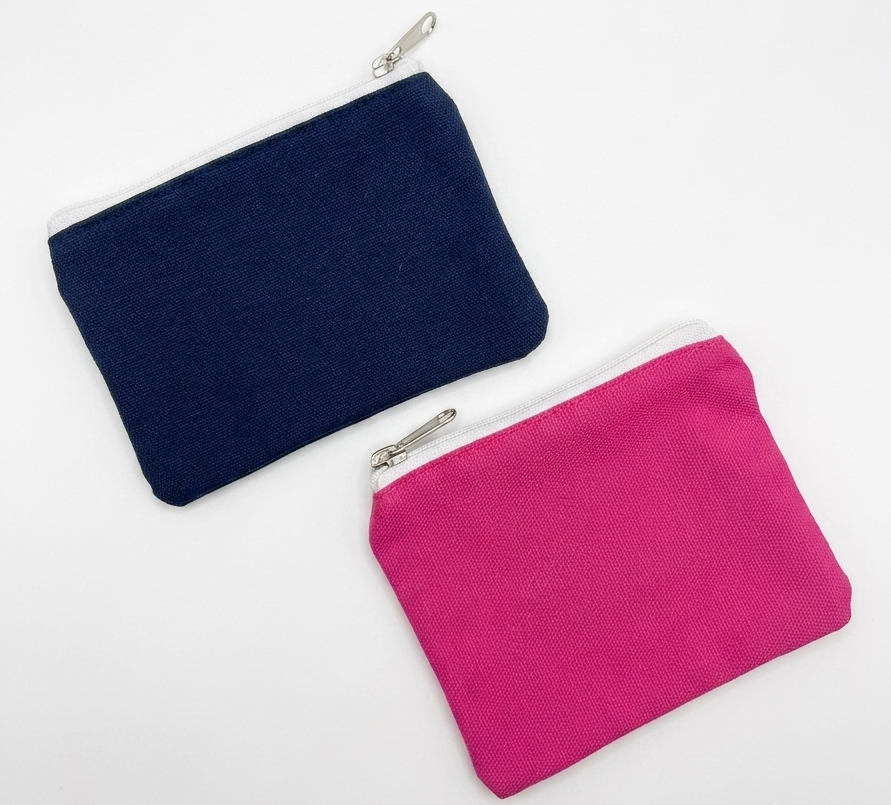 Canvas Flat Coin Pouch