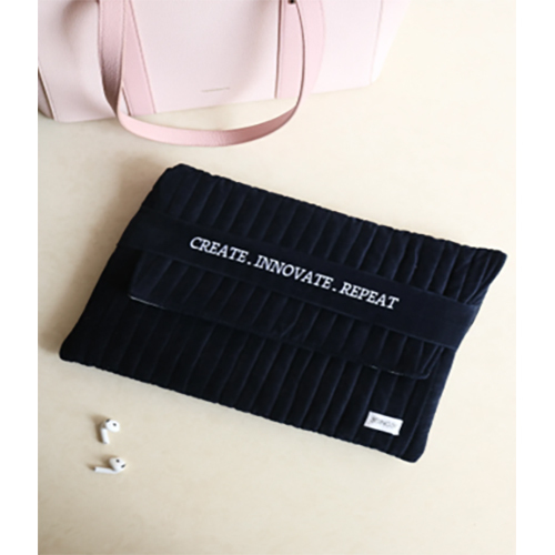Corduroy Laptop Sleeve with Front Pocket