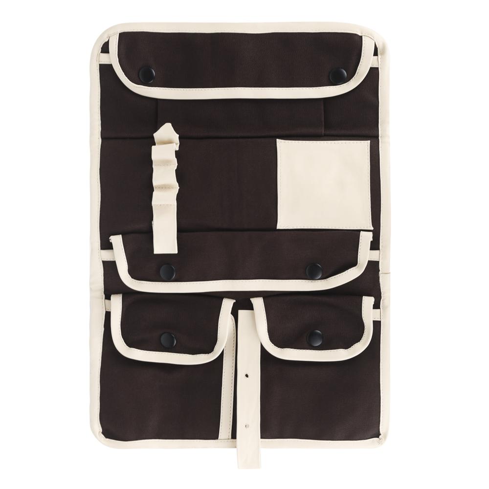 Organiser Bag - Non-Woven Fabric & Transparent PVC, 32x25 cm, Black & Transparent, Lightweight Zippered with Side Handle, Semi-Transparent Panel, Custom Printing