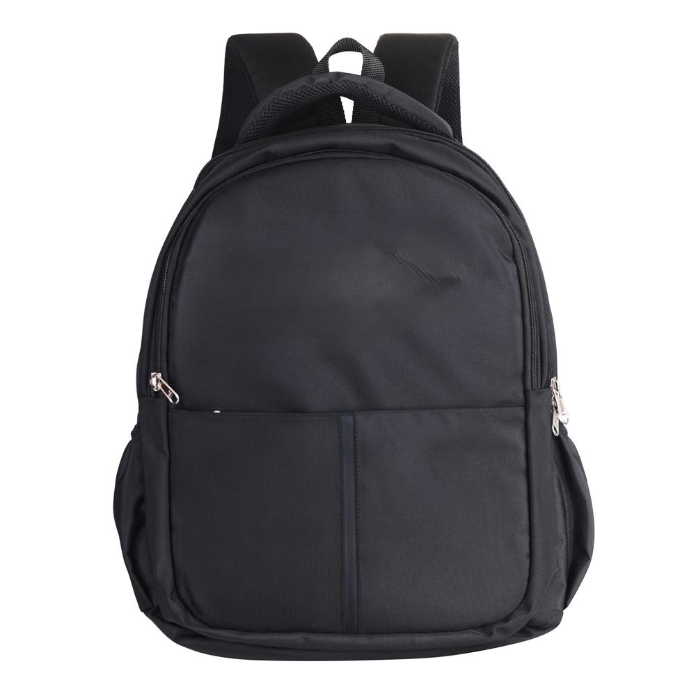 Office BACKPACK - Premium Polyester, 48x35x18 cm, Black & Grey | Water Resistant, Multi-Compartment, Eco-Friendly, Laptop Sleeve