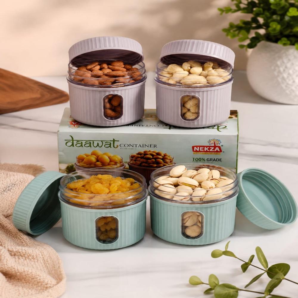 2 PCS DRYFRUIT CONTAINER AND GIFT SET-Small Daawat 2 Pcs Container Box
