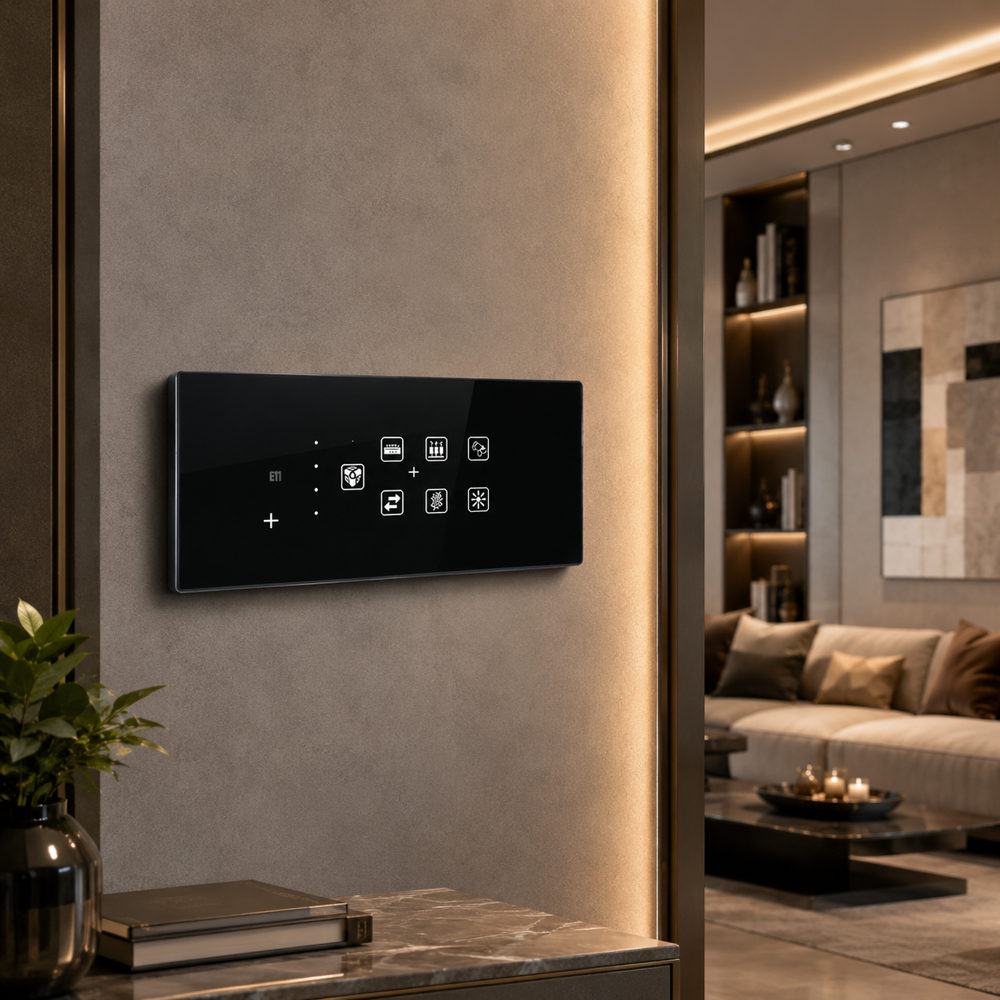 6 Module 6 Switch 1 Fan - Color: Black