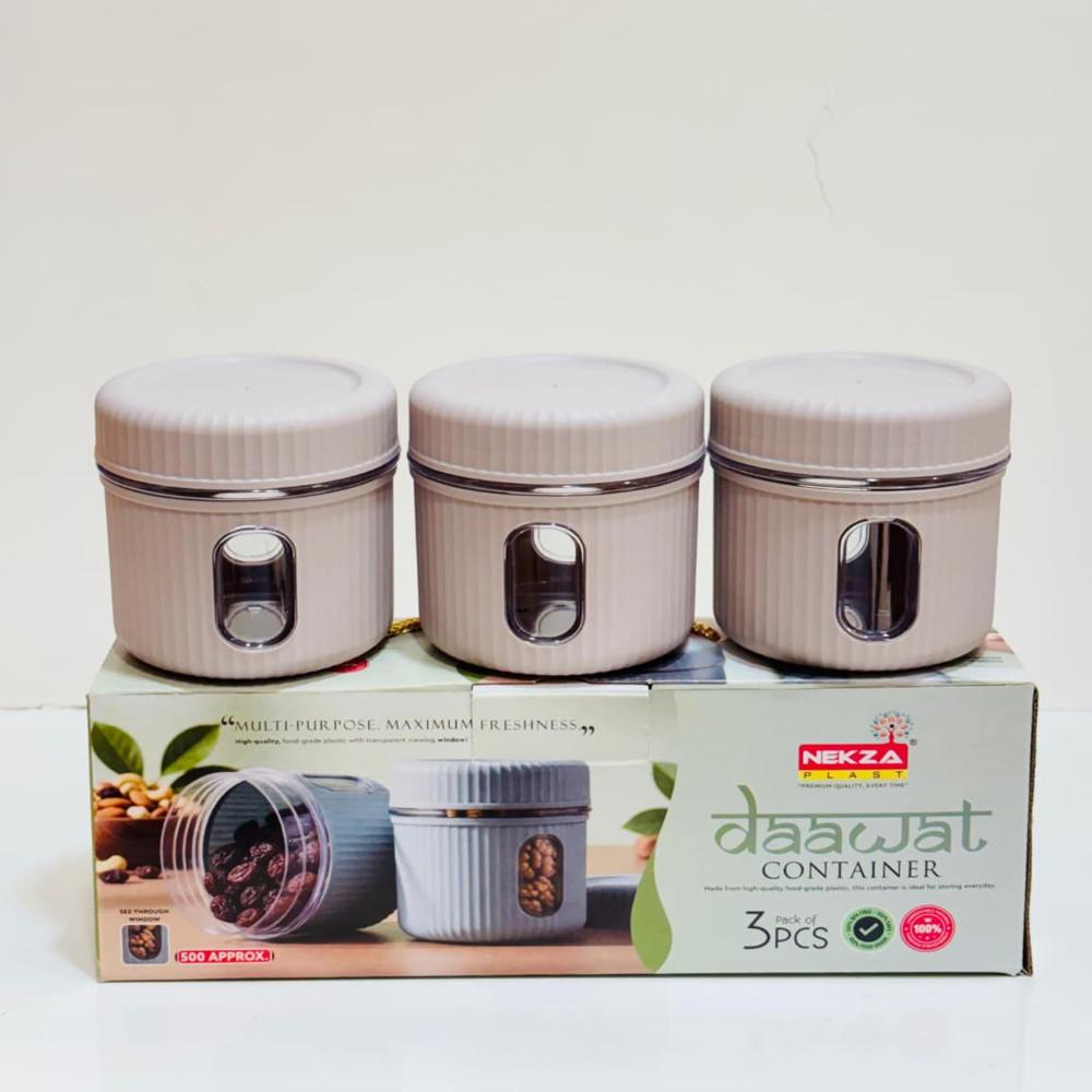 2 PCS DRYFRUIT CONTAINER AND GIFT SET- Daawat 3 Pcs Container Box