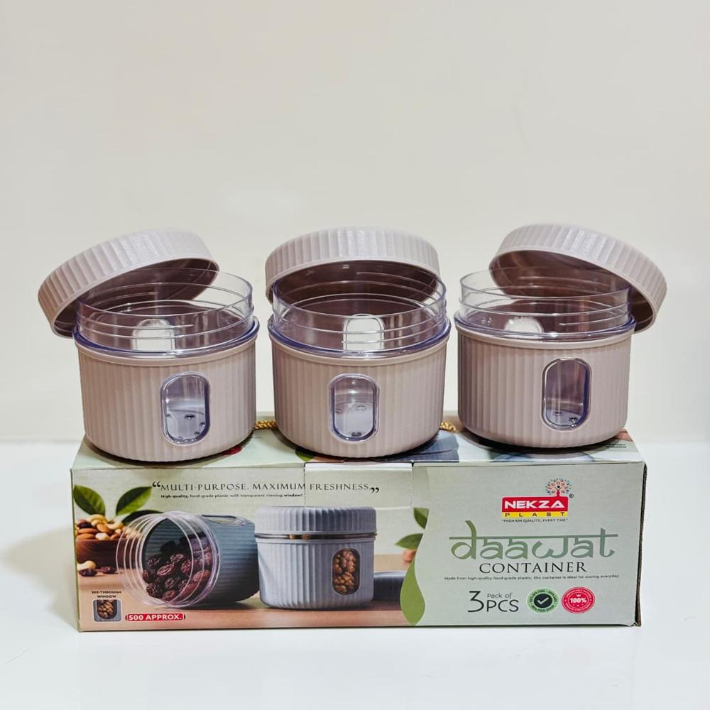 2 PCS DRYFRUIT CONTAINER AND GIFT SET- Daawat 3 Pcs Container Box