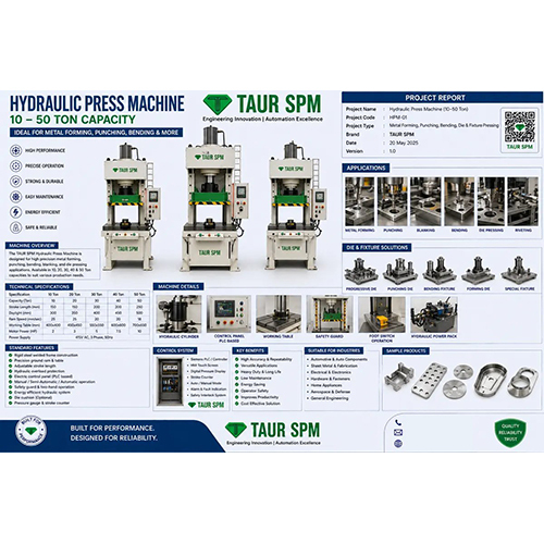 HPM-01 Hydraulic Press Machine (10-50 Ton Capacity)
