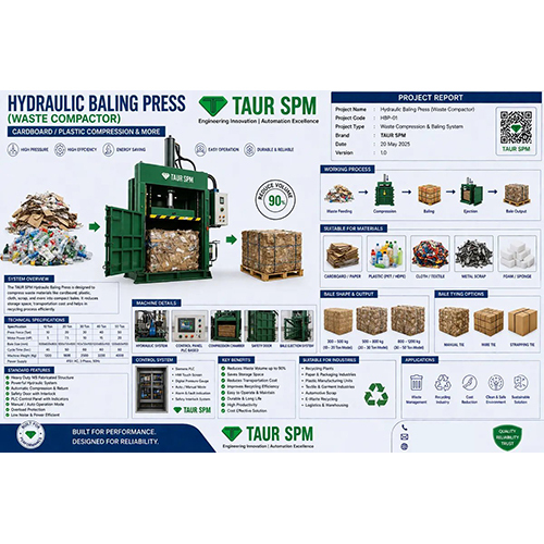 HBP-01 Hydraulic Baling Press (Waste Compactor)