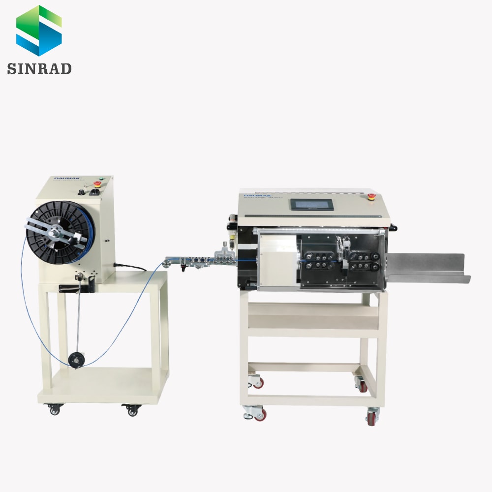 Automatic coaxial cable cutting stripping machine