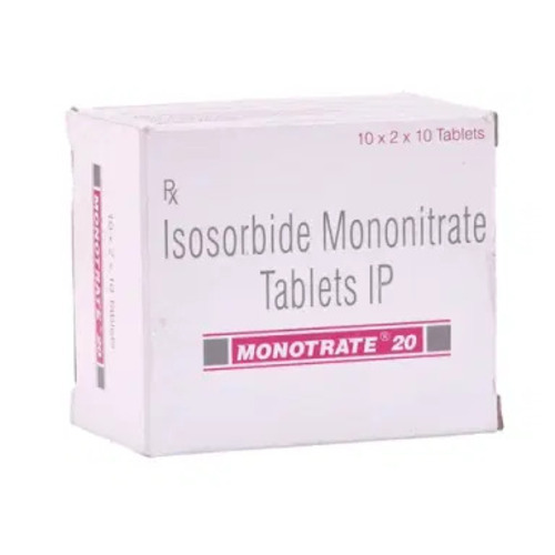 Monotrate Isosorbide Mononitrate 20 Tablet, Angina (Chest Pain) Treatment Medicine - Feature: High Quality