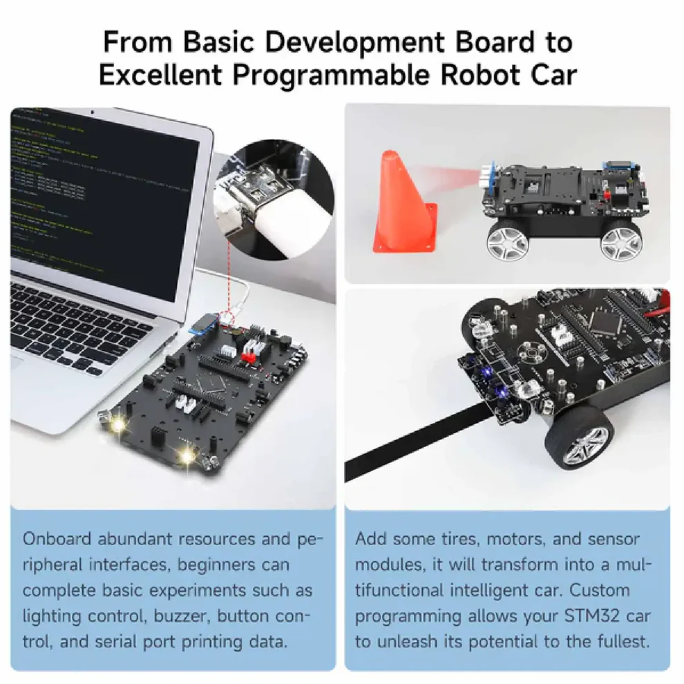 STM32 Smart Car K230 Multifunctional Robot Kit with OLED & Sensors