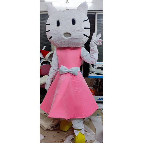 Cat Costume - Polyester Blend, Kids Sizes S-XL, Black & White | Zipper Closure, Digital Print, Headpiece & Tail Included