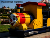 Amusement Park Train - Virgin Grade Frp & Mild Steel, 12-25m Track, Multiple Bright Colors | Remote & Manual Drive, 3-4 Carriages, Seating For 18-24 Children