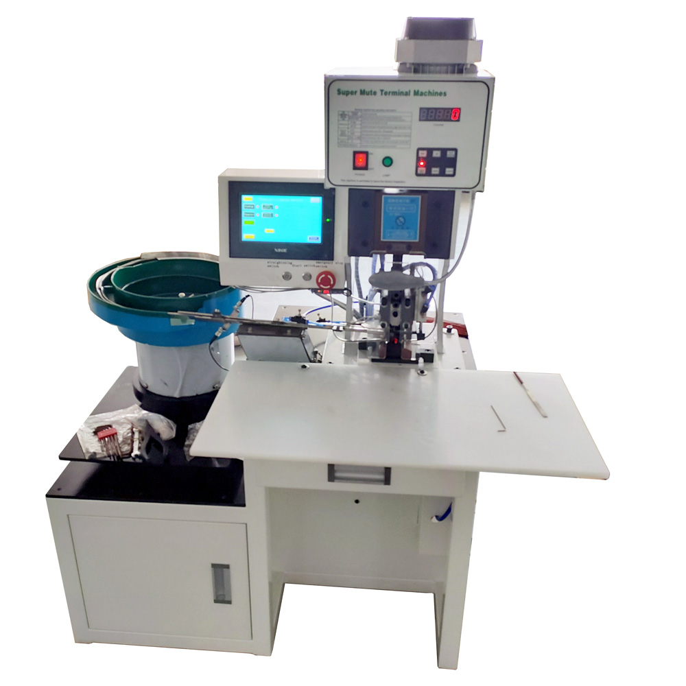 Circular pin vibratory plate terminal machine