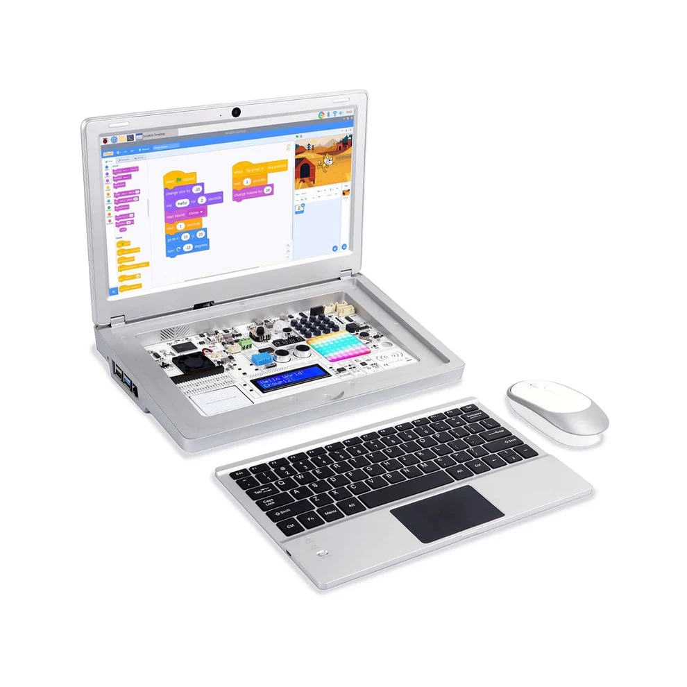 CrowPi2 - All in One Raspberry Pi Laptop & STEM Learning Platform Raspberry Pi Learning, Programming Sensor Kit for Raspberry Pi 4/Raspberry Pi 5