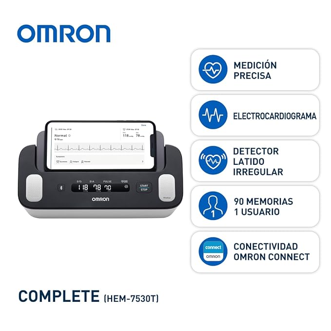 Omron Complete ECG Machine + BP Monitor (Bluetooth, AFib Detection)