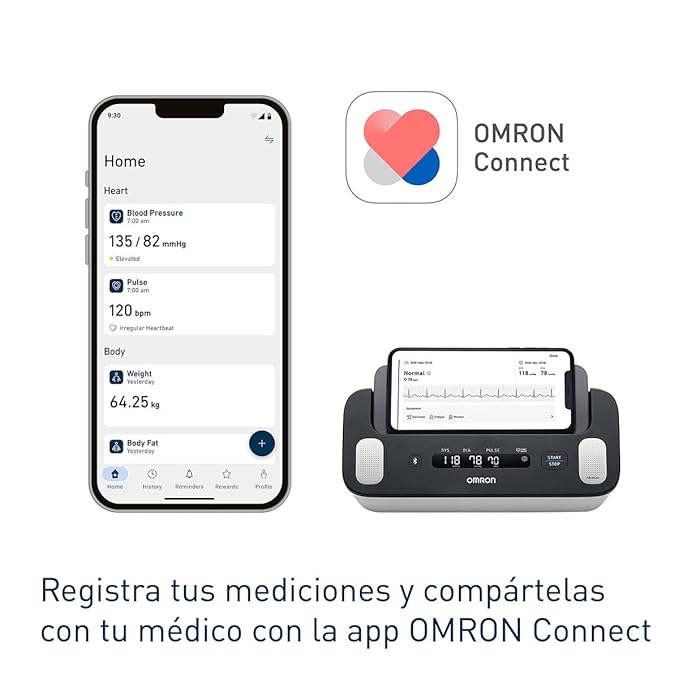 Omron Complete ECG Machine + BP Monitor (Bluetooth, AFib Detection)