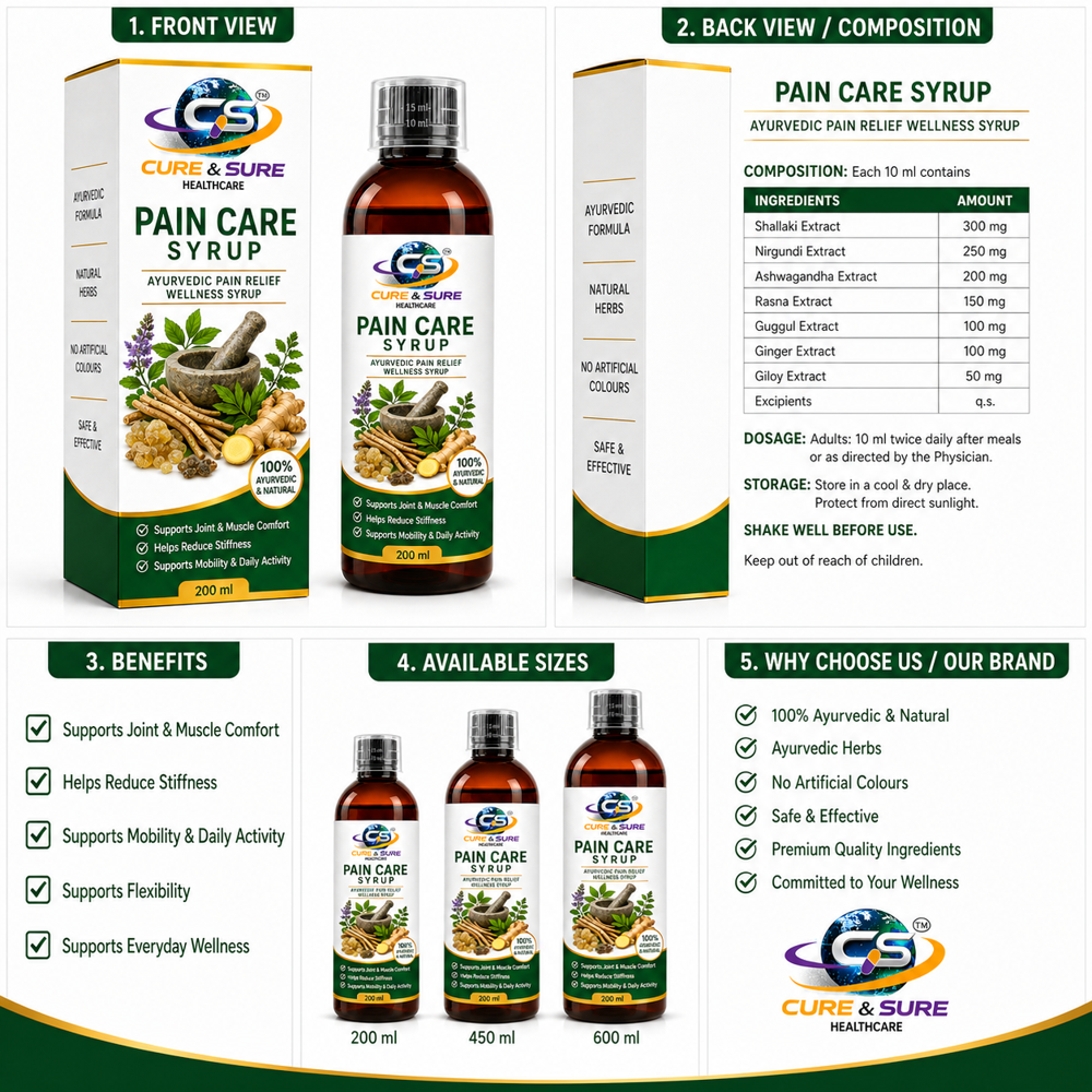 Ayurvedic Pain Care Syrup Third Party Manufacturing