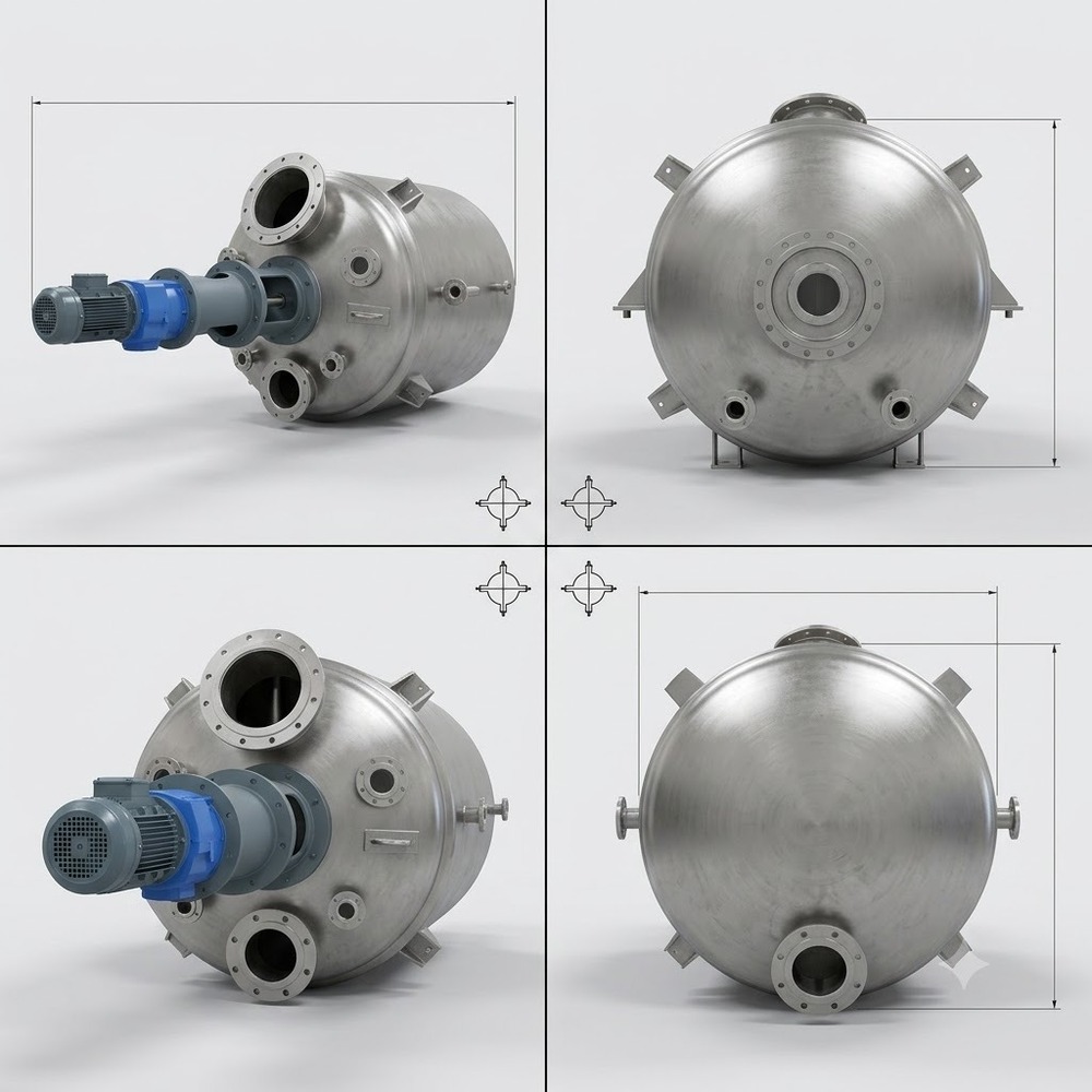 Blending And Mixing Vessel - Capacity: 100 L To 20000 L (Custom)