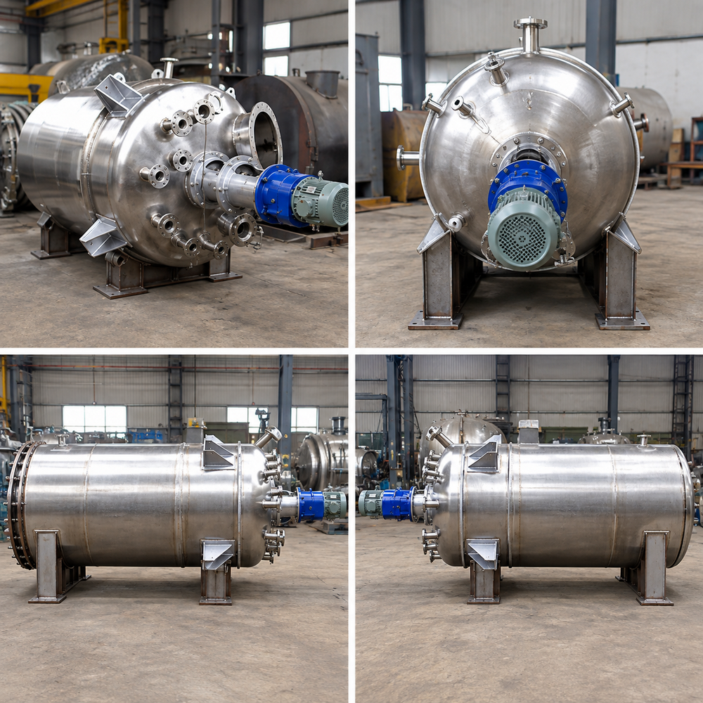 Blending And Mixing Vessel - SS304/SS316 Stainless Steel 1000L-20000L Natural Stainless Steel | Paddle Agitator Jacketed/Non-Jacketed CIP Compatible